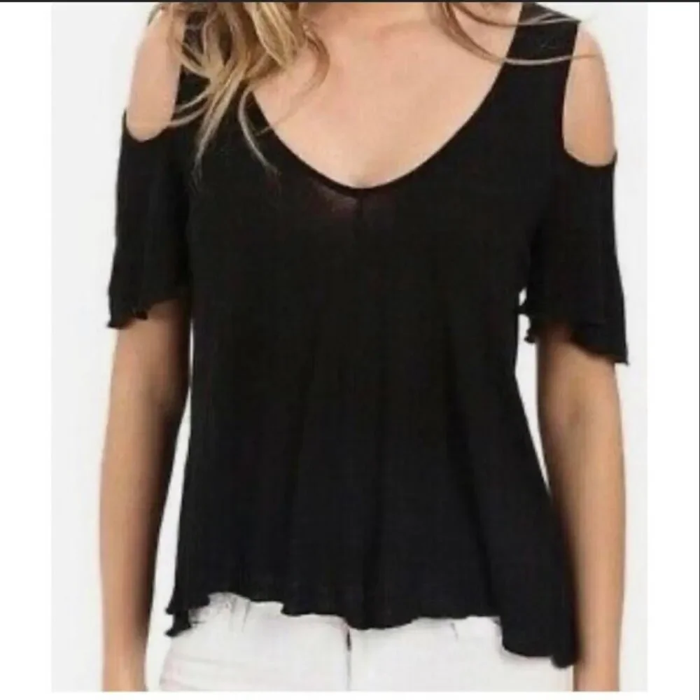 Free People Bittersweet Cold Shoulder Top
